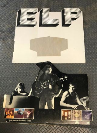 1977 Emerson Lake Palmer Elp Standee Music Store Hanging Display 32 " X27.  5 "