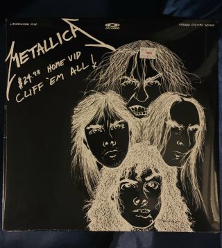 Metallica Home Video,  Cliff ' Em All 1987 Laserdisc Heavy Metal 9 40106 - 6 2