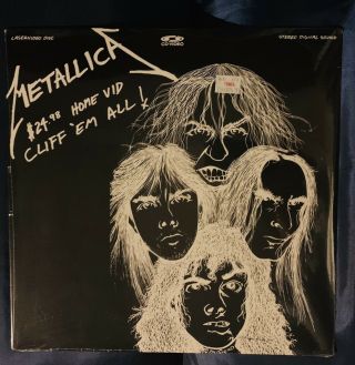 Metallica Home Video,  Cliff ' Em All 1987 Laserdisc Heavy Metal 9 40106 - 6 5
