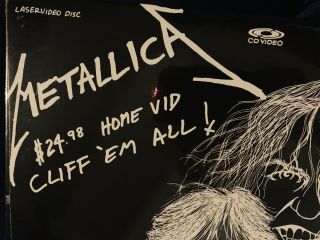 Metallica Home Video,  Cliff ' Em All 1987 Laserdisc Heavy Metal 9 40106 - 6 6