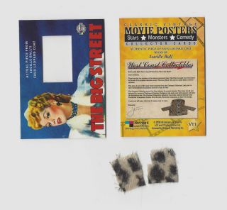 LUCILLE BALL personal WORN CLOTHING PIECE.  ' I Love Lucy ' swatch owned relic 4