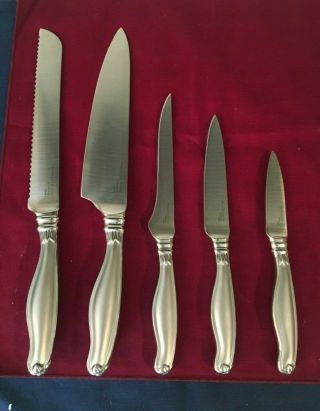 Princess House 2371 18/10 Stainless Steel Cutlery Knife Set Of 5 Nib