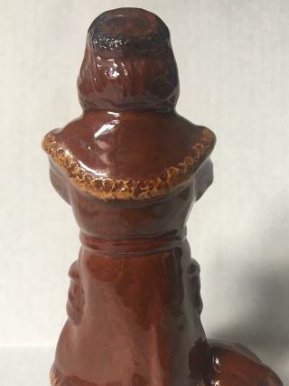 Ned Foltz Pottery Redware Santa and Lion Figurine Signed Dated 1996 Hard To Find 4