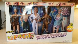 Spice Girls Spice World Superstar Colelction Spice Girl Barbie Doll Set 1998.