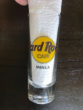 Hard Rock Cafe Manila Shot Glass.  Rare From Old Cafe