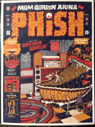 Phish Ryan Besch Your Cinema Halloween Vegas 2016 Poster No Pollock Bakers Dozen