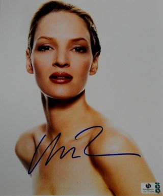 Uma Thurman Hand Signed Autographed 8x10 Photo Gorgeous Face Ga 713084