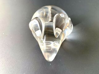 Rare Steuben Crystal Glass Lloyd Atkins Mouse Figurine Paperweight 6