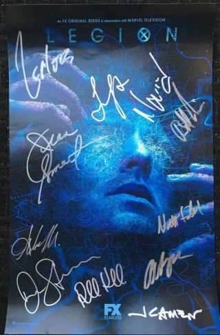 2018 Sdcc San Diego Comic Con Legion Hand Signed Cast Promo Poster Marvel Booth