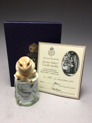 Royal Worcester Jeremy Fisher Beatrix Potter Le 160/500 Candle Snuffer