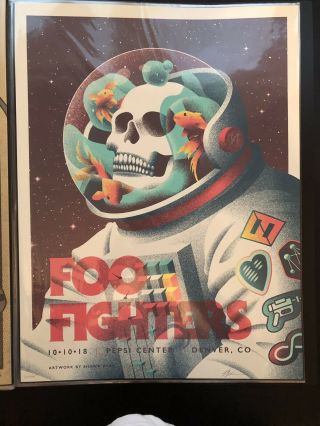 Foo Fighters Screen Print Poster Denver 2018 Shawn Ryan Signed A/p Xx/425