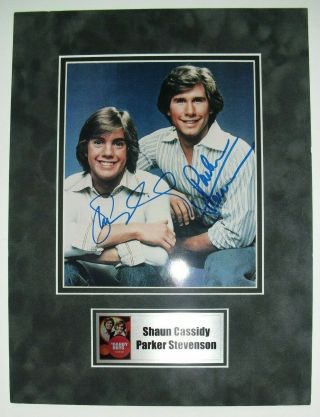 Photo Signed By Hardy Boys Shaun Cassidy & Parker Stevenson,  With.  Matted