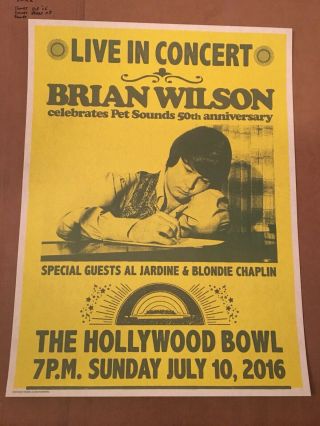 Brian Wilson Poster Pet Sounds 50th Hollywood Bowl 2016 Beach Boys