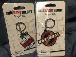 Official The Big Bang Theory Logo Keyring / Key Chains Set Of 2