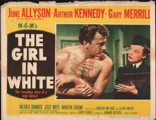 The Girl In White Orig 1952 Lobby Card Movie Poster James Arness/june Allyson
