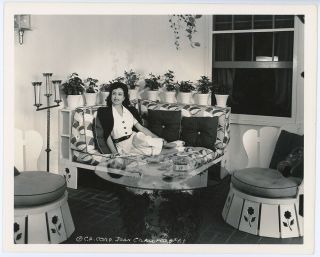 Joan Crawford @ Brentwood Home Vintage 1942 They All Kissed The Bride Photograph