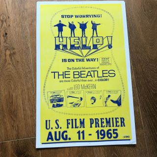Vintage Beatles Help Is On The Way Show Poster 1965