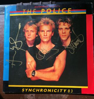The Police - Signed 1983 Synchronicity Tour Program With Rr