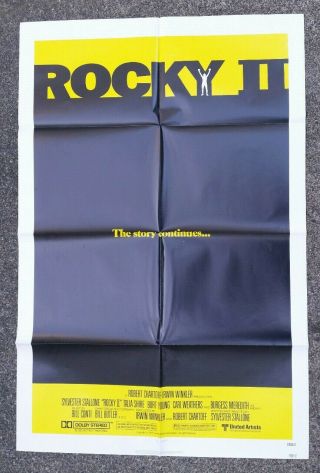 Rocky Ii 1979 Movie Poster 27 X 41 1 Sheet Sly Stallone Apollo Creed