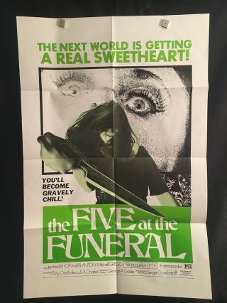 The Five At The Funeral Aka House Of Terror 1972 One Sheet Movie Poster Horror