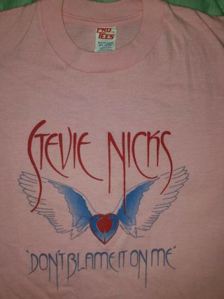 Vtg 80s 1983 Stevie Nicks Blame Wild Heart Concert Tour Shirt Fleetwood Mac Pink