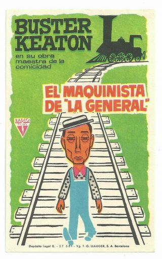 Pteb 059 The General Buster Keaton Silent Cinema Spanish Herald Mini Poster