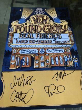 FOUND GLORY FROM THE SCREEN 2019 CONCERT TOUR POSTER Print Signed Autograph 6