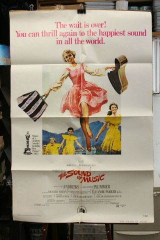Sound Of Music 1973 Reissue Movie Poster Julie Andrews Christopher Plummer R73/9
