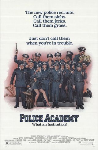 Police Academy 1984 27x41 Orig Movie Poster Fff - 57842 Very Fine Steve Guttenberg