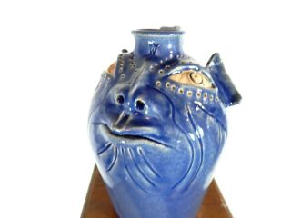 (richard wright) face jugs,  pottery,  folk art,  11  x8.  5 3