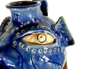 (richard wright) face jugs,  pottery,  folk art,  11  x8.  5 4