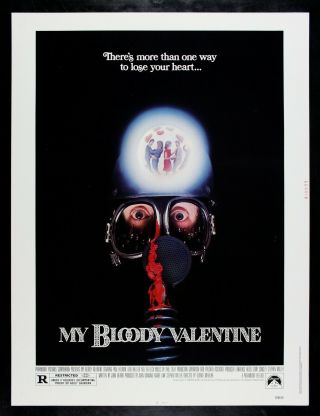 My Bloody Valentine ✯ Cinemasterpieces 30x40 Horror Movie Poster 1981