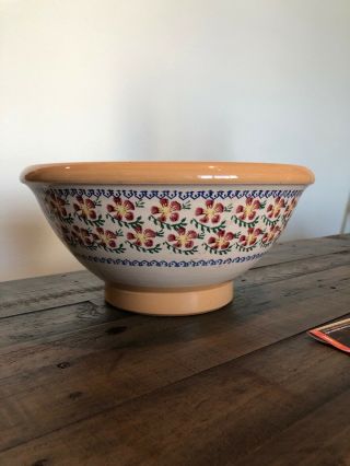 Nicholas Mosse Irish Pottery Hand - Painted - Old Rose - Giant 14 " Bowl