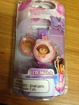 Dora The Explorer Kids Lcd F Watch With Interchangeable Tops