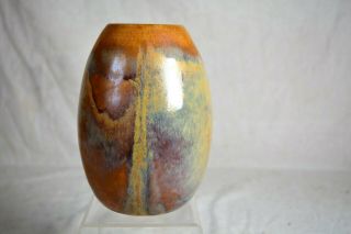Wj Gordy Ga Art Pottery Vase Flowing Mountain Gold Crystalline Glaze - Nr