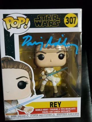 Daisy Ridley Signed Funko Pop Rey Star Wars Rise Of Skywalker