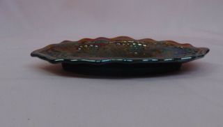 Northwood Carnival Glass Amethyst Grape and Cable Oval Pin Tray 2
