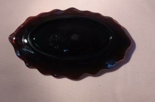 Northwood Carnival Glass Amethyst Grape and Cable Oval Pin Tray 3