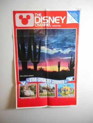 1984 DISNEY CHANNEL TV Advertising Poster The Living Desert Movie 27x41 FOLDED 2