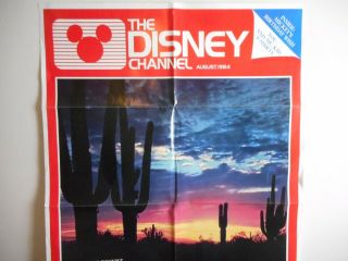 1984 DISNEY CHANNEL TV Advertising Poster The Living Desert Movie 27x41 FOLDED 5