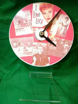 Rare " I Love Lucy " Quartz / Cd Style / Desk Clock - Great