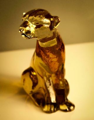 Wwf Kosta Boda " Cheetah " Figurine Designed By Paul Hoff