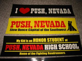 Push,  Nevada Bumper Stickers from the ABC show - 2