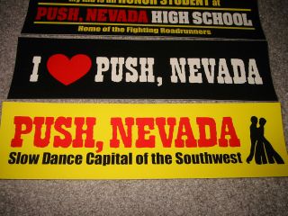 Push,  Nevada Bumper Stickers from the ABC show - 3