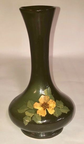 Antique Vintage Newcomb College Pottery Vase 9” Date Code R 1895 - 1910 Signed