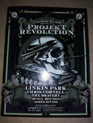 Rare 08 Projekt Revolution Program Linkin Park Chris Cornell Chester Bennington