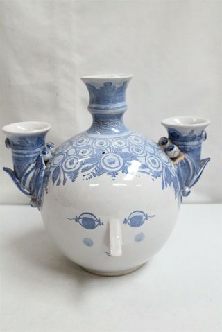 Mcm Bjorn Wiinblad Denmark Studio Double Candlestick Pottery Head Vase Eames