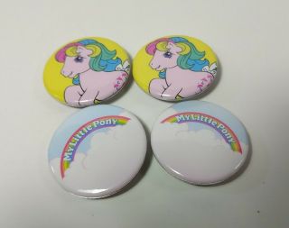 Sdcc 2018 Hasbro Retro Style My Little Pony Buttons,  Set Of 4