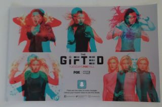 Sdcc Comic Con 2018 Handout Fox Marvel The Gifted Poster W 3d Card