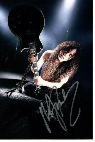 Marty Friedman Autographed 8 X 12 Color Photo - Megadeth - Metal Guitarist
